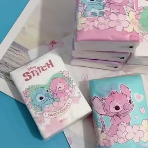 Printed Handkerchief Paper Stitch Printed Tissue   Portable Small Pack Tissue Student Facial Tissue Toilet Paper Napkin Toilet