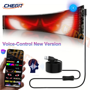 Voice Control LED Matrix Pixel Panel Truck Eye APP Matrix Pixel Panel Night Light DIY Programmable Flexible For Car Store Bar