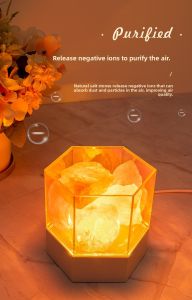 Creative Salt Rock Lamp Night Light Mosquito Repellent Bedroom Girls Ambient Atmosphere Gift Essential Oil Decor Home Lighting