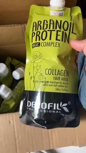 Kem Hấp Ủ Xả Tóc Collagen Hair Mask Phục Hồi Dưỡng Ẩm Delofil 500ML