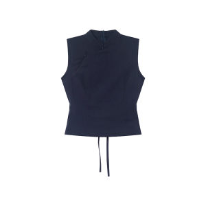NIHAOKANONG | Bộ Áo Vest và Chân Váy Cổ Trụ Kiểu Trung Quốc Mới cho Phụ Nữ Hợp Thời Trang Mùa Hè Dáng Ôm