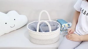 Baby Diaper Organizer Caddy bag Portable Holder Bag for Nursery Essentials Storage Newborn Caddy Nappy Bag Car Travel Bag Nursery diaper caddy Storage Bin Gray Felt Basket Baby Shower Basket