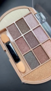 SHADOW BRICK Eyeshadow Palette Sunlit Coral 11 SHADE 3 Shades with Key Attributes: Illuminating Blendable Glow Travel-Friendly Long-Lasting.