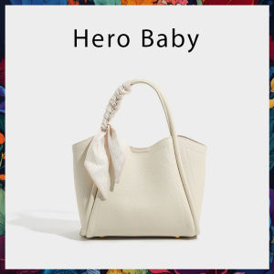 HeroBaby Original Leather Bucket Bag Womens Fashionable Versatile Handbag Commuter Crossbody Bag New 2025 Stylish Trend