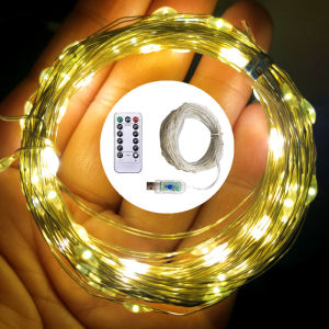 2/5/10M USB LED String Lights Copper Silver Wire Garland Light for Christmas Decoration for Home Wedding Party Fairy Lights