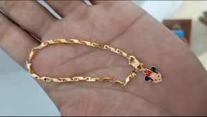 Gelang Titanium Anti Karat & Aksesoris Fashion Anak Lapis 18k Emas