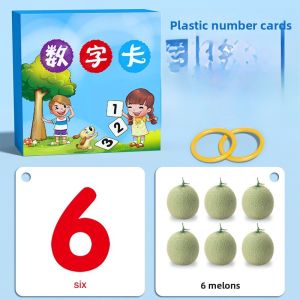 Waterproof Plastic Number Cards 1-100 Tearable Educational Toys for Toddlers Preschool Children Age 0-3 Years Old Learning Tools