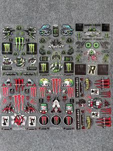 Decal Motorcycle Helmet Decoration Stickers Red Monster Energy Reflective and Waterproof Sticker  Decal Accessories