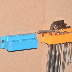 18 Hole Hex Key And Torx Star Wrench Holder 3D Printed Plastic Wall Mount Tool Organizer Rack for Garage Storage