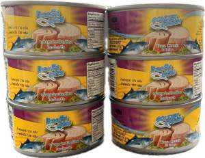 แพ็ค 6 กระป๋องสุดคุ้ม ทูน่าในน้ำเกลือ ขนาด 170กรัม