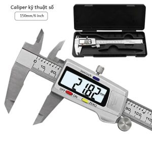 Thước Cặp Kỹ Thuật Số Bằng Thép Không Gỉ Công Cụ Đo 6 Inch/150mm Thước Cặp Vernier Để Đo Chính Xác