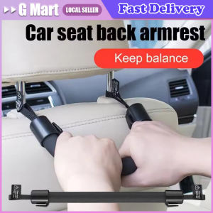Black Soft EVA Auto Car Seat Back Headrest Hanger Armrest With Storage Holder Hook For Elderly Children Safe Handrail Handle