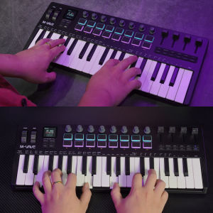 M-VAVE | M-VAVE SMK-37 Pro 37-Key MIDI Controller Built-in Synthesizer Keyboard Digital With 16 RGB Pads 8 Knobs 37 Key MIDI Controller