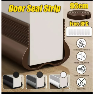 Flexible Door Bottom Sealing Strip Door Gap Soundproofing Wind and Dust Proof Weather Strip Under Door Draft Stopper Tape 93cm