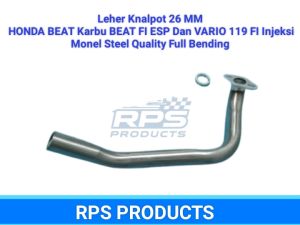 Leher Knalpot BORE UP 24 MM Dalam 26 MM Luar HONDA BEAT SCOOPY SPACY Monel Steel Berkualitas