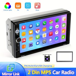 Car Stereo 2 Din Car Radio 17.78 cm MP5 Player with HD Screen Digital Display Multimedia Support USB SD with Backup Camera