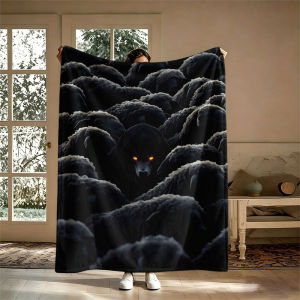 BILIBILI | Wolf Among Sheep Flannel Blanket Perfect for Sofa Office Bed Travel Sleep Read Relax Camping Four Season Use
