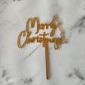 Topper Kaca MERRY CHRISTMAS / Topper Natal Acrylic. 