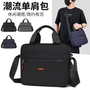 Large Capacity Mens Backpack Shoulder Bag Travel Business Briefcase Multi-Functional Crossbody Bag Casual Canvas Material