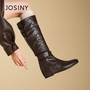 Josiny | Buckaroo Brown Height Increasing Winter Boots