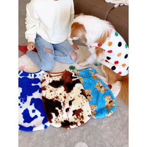 Áo lông mềm mịn cho Chó Mèo kèm khoen móc dây dắt - Love Pets Shop