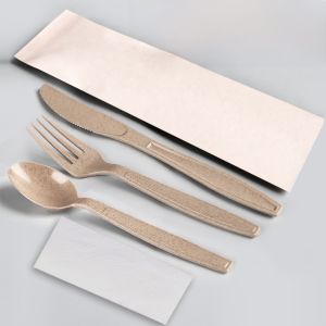 Eco-Friendly Disposable Fork Spoon Western Dinnerware Long Handle Japanese Style Rice Mixing Spoon Commercial Use