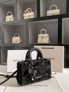 Elegant Original Tassel Genuine Leather Handbag Womens 2025 New Summer Commute Single Shoulder Slant Cross Lady Bag Trend