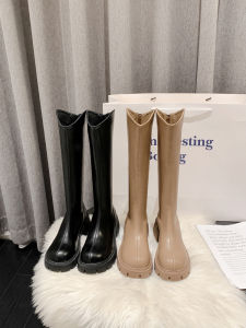 Womens round Toe V-Notch Short Knight Boots Autumn Winter High Top Booties Ankle Length Rubber Outsole Korean Style Fashion