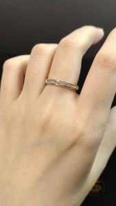 Sis Love Jewel Titanium Steel 18K Rose Gold Plated Zirconia Full Diamond Ring Cincin Women Fashion Jewelry R069