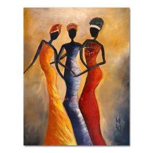 KAYOU | Oil Painting by Number Kit Scandinavian African Woman Portrait Vintage Canvas Wall Art for Adults DIY Home Decor Gift