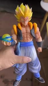 Bandai | 29cm/11.42in Statue Anime Dragon Ball Figure Gogeta Statue Super Saiyan Action Figures Collection Model Toys Gifts