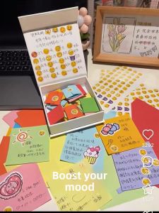 Creative DIY Handmade Graduation Gift Emotion Box Magnetic Whisper Note Stickers Cute Expression Box Personalized Present