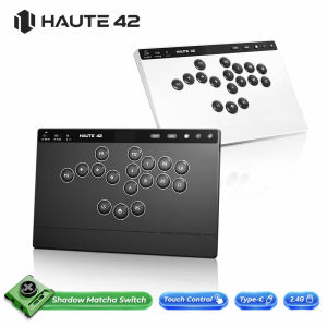 Haute42 W-P1 Tri Mode 2.4G Wireless Touch Screen Leverless Hitbox Controller For PC/PS4/PS5/Switch Stickless Arcade Controller