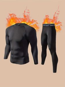 Mens thermal underwear pantsuit outdoor running cycling and skiing equipment sports and fitness wear casual clothes