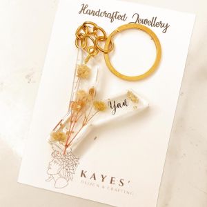 [KAYES DESIGNC] Customised Insert Your Name Handmade Handcraft Souvenir Gifts Alphabet Letter Keychain