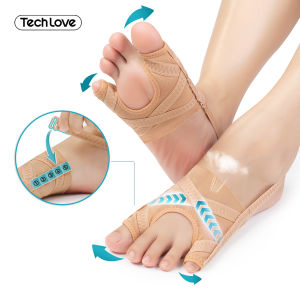 Tech Love Big Toe & Little Toe Bunion Corrector 1Pair With Heel Strap Adjustable Toe Separator For bunions Hallux Valgus Toe Protector Bunion Spacer Splint Toe Straightener For Women and Men