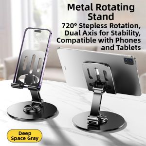 LZ | Adjustable Metal Phone Stand 360 Degree Rotation Portable