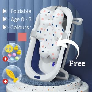 Foldable Newborn Baby Bath Tub Baby Tubs Mandi Baby Basin Bath Mandi Bayi Besen Mandi Bayi 宝宝浴盆 洗澡盆 儿童折叠浴盆