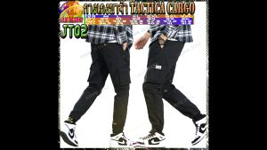 กางเกง JT01-2 ขาจั้มใส่ได้ทั้งชายหญิงเนื้อผ้า cottonน้ำหนักเบามีกระเป๋า2ข้างใส่สบายคล่องตัวJOGGER PANTS
