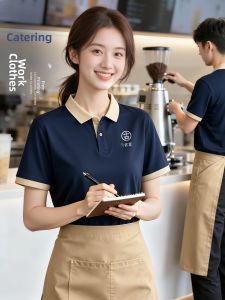 Customized Catering Polo Shirt Workwear Logo Print Tshirt