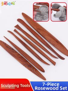DUOCAIHANI | Colorful Red Wood Modeling Tools
