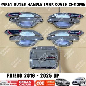 Paket Outer Handle Tank Cover All New Pajero 2016 2018 2024 2025 2026 Chrome