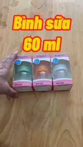 Bình sữa cho bé bình sữa 60ml Dophin bình sữa cho bé sơ sinh không BPA núm vú siêu mềm chống sặc chống đầy hơi (tặng kèm van chống sặc)