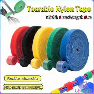 Need Nylon Tape Cable Organizer Tearable Cable Ties Strap Reusable Back to Back Nylon Straps Magic Rope 5m