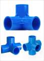 pvc blue fitting: 3way 4way and 5way tee 1/2" 3/4" 1". 