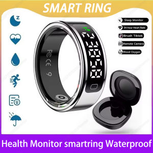 R11C Smart Ring Men Women Display Screen Gesture Swipe Video Smartring Waterproof Heart Rate Sleep Monitor Qring for Android IOS