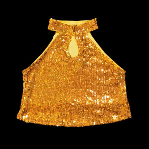 Lấp Lánh Áo Croptop Và Váy Bộ Gợi Cảm Thời Trang Sành Điệu Treo Cổ Áo Hai Dây Biểu Diễn Sân Khấu Nữ Thương Hiệu Trang Phục Elshanidance