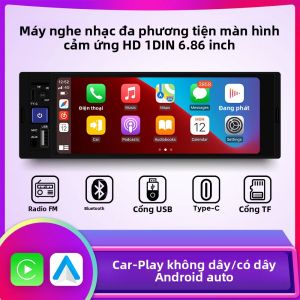 Đầu Radio Xe Hơi Đa Năng 6.86 Inch Hỗ Trợ Carplay Không Dây Màn Hình Cảm Ứng HD MP5 Android AUTO AUX USB Điều Khiển Vô Lăng Bluetooth Hỗ Trợ Đa Phương Tiện Video