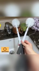 KEEP WORKING 1pcs Five-in-One Lazy Silicone Cup Brush Baby Bottle Brush Cleaning Appliance Long Handle Cup Brush360Degree Rotation Folding Bruch Head