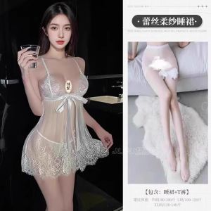 ชุดชั้นในสตรีเซ็กซี่สายเดี่ยวเซ็กซี่ดูแพงกางเกงในลูกไม้2024รุ่นยอดฮิตชุดนอนคู่รักแฟชั่น